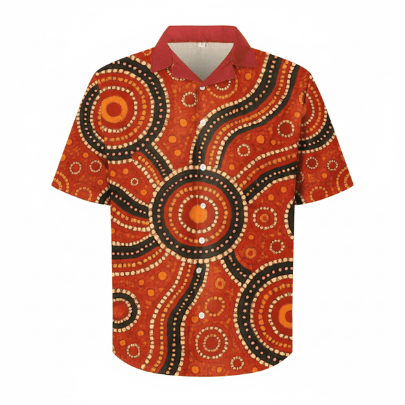 Men's Sublimated Cuban Collar Shirt