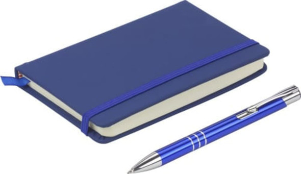 PU notebook with aluminium ballpen