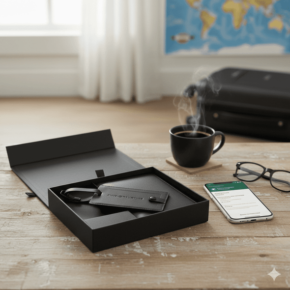 Pineapple Leather Travel Gift Set