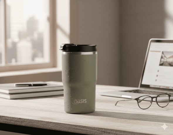 Oasis 480ml Ceramic-Lined Vacuum Travel Mug