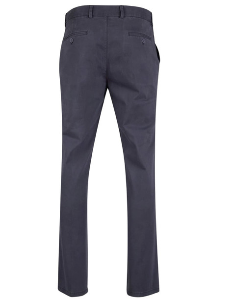 Men's Boston Chino Pants in dark grey, featuring a sleek design with two back pockets and a logo.