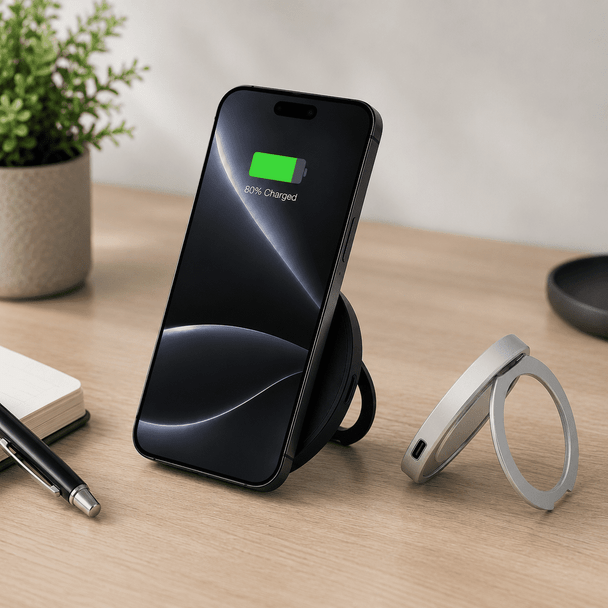 Puck Magnetic Phone and Watch Charger with Stand