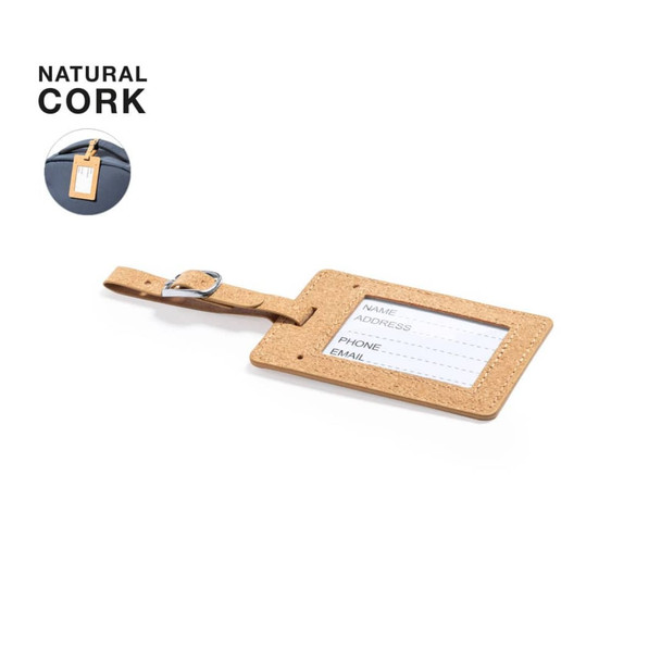 LUGGAGE TAG made from natural cork ECO FRIENDLY