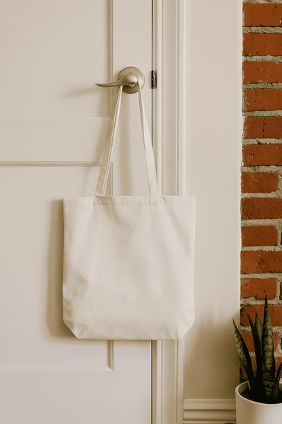 Coloured Cotton Long Handle Bag