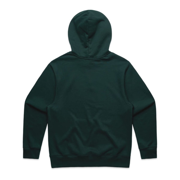 A green hoodie featuring a hood and long sleeves, with a plain design and no visible branding.