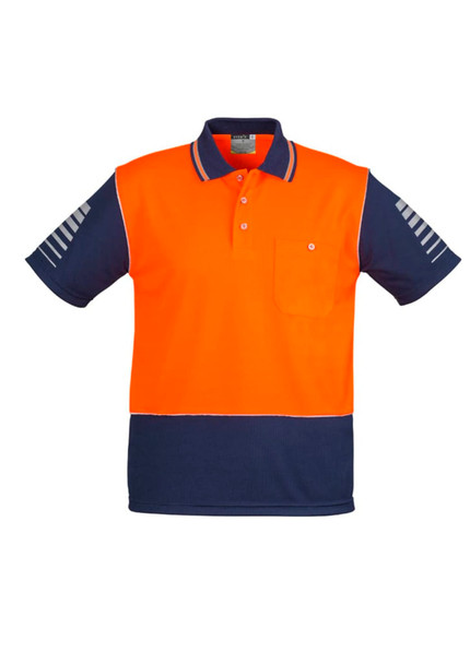 Mens Hi Vis Zone Short Sleeve Polo