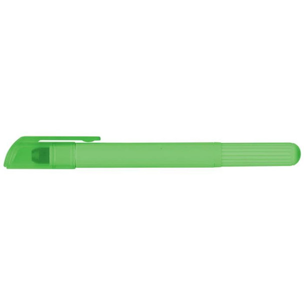 A green Wax Highlighter with a clear cap and a textured grip.