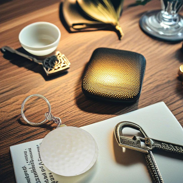 Stress Golf Ball Key Ring