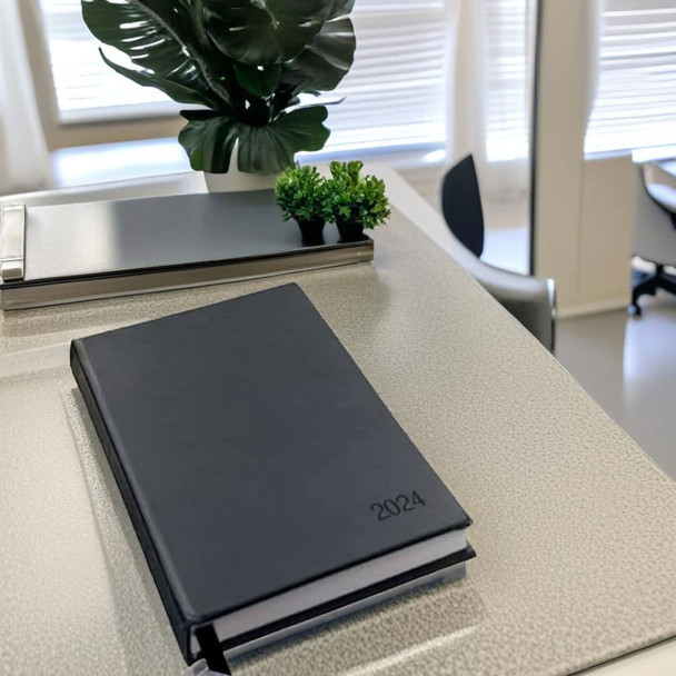 A5 PU Hard Cover Diary - Day to Page