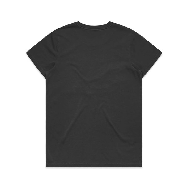 A black T-shirt with a simple, unadorned back. The shirt has short sleeves and a standard fit.