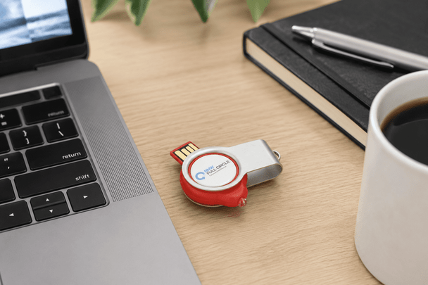 Epoxy doming light up Flash Drive