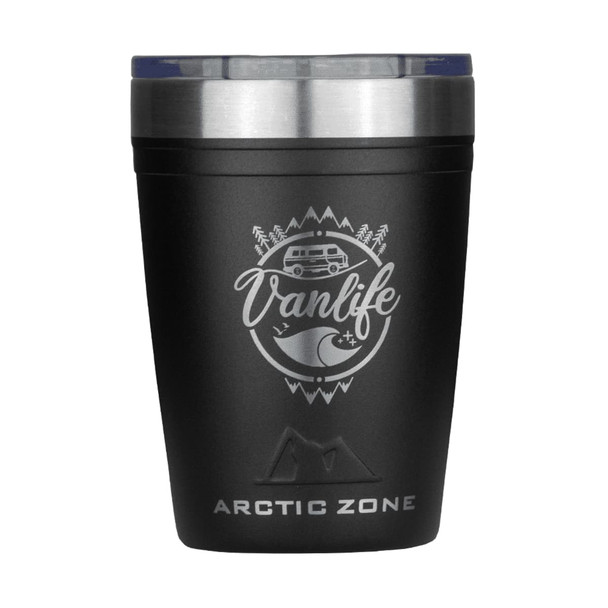 A drink bottle in matte black with a metal rim and a logo featuring outdoor themes. Capacity of 350ml. A drink bottle in matte black with a metal rim and a logo featuring outdoor themes. Capacity of 350ml.