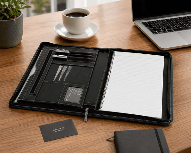 Manchester A4 Imitation Leather Zip Compendium