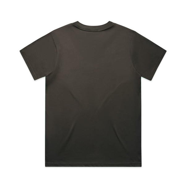 A plain dark grey T-shirt with a crew neckline and short sleeves. The back is shown without any visible design or logo.