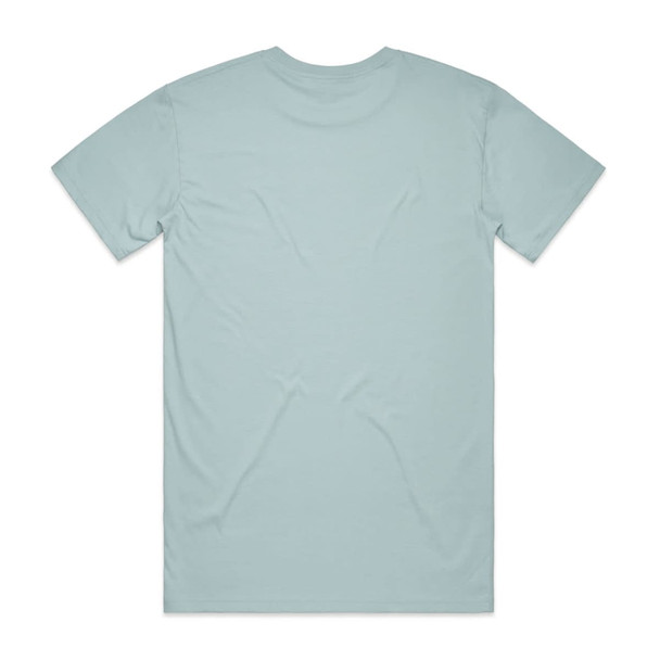 A light blue T-shirt featuring a plain design, with no visible logos or text.