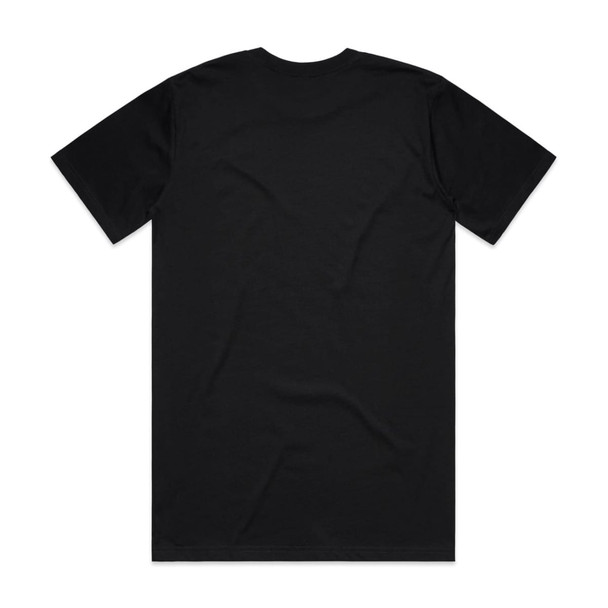 A black Classic Tee with a plain back design. The shirt features short sleeves and a round neckline.