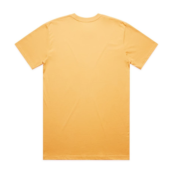 A yellow Classic Tee shirt, featuring a plain back view and made from soft fabric. It includes a logo.