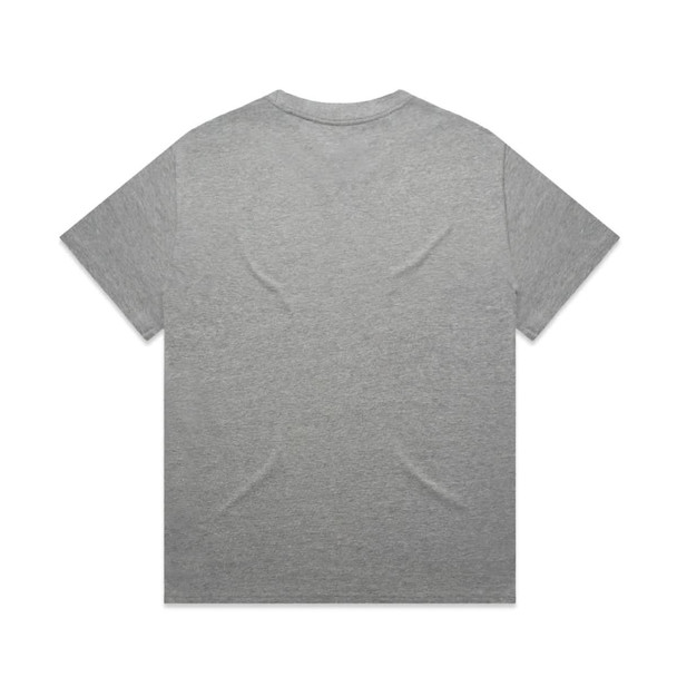 A grey heavy tee shirt with a simple design and no visible graphics on the back.