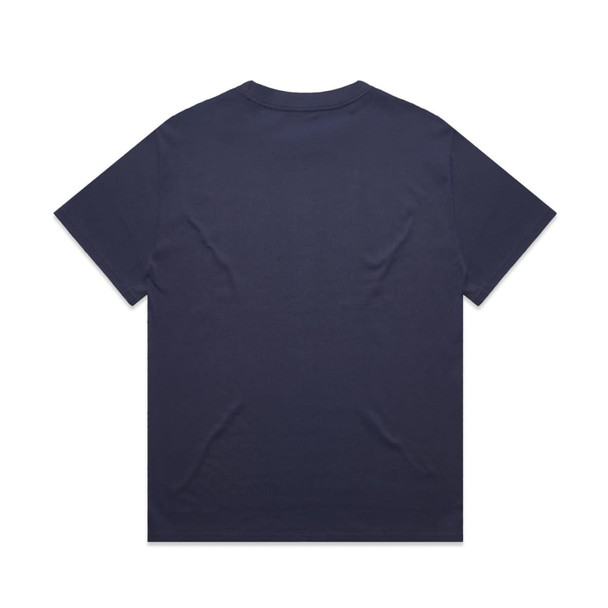 A navy blue Heavy Tee t-shirt with a plain back. The fabric appears soft and thick, suitable for casual wear.
