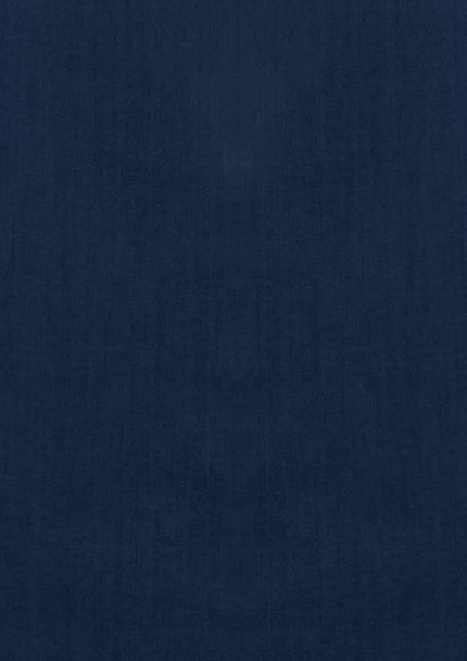 A dark navy blue short sleeve button-up shirt with a subtle texture and a logo on the chest.