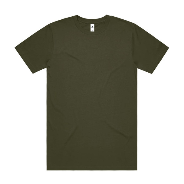 A plain olive green t-shirt featuring a logo in the neckline area. Short sleeves and a classic fit. A plain olive green t-shirt featuring a logo in the neckline area. Short sleeves and a classic fit.