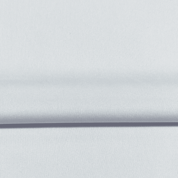 A smooth light blue fabric with a soft texture, ideal for sports apparel. The fabric features a subtle sheen.