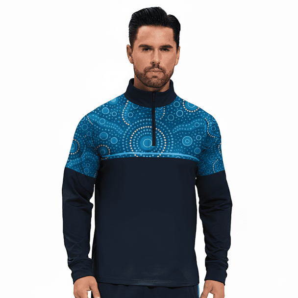A pullover with aboriginal design. A pullover with aboriginal design.