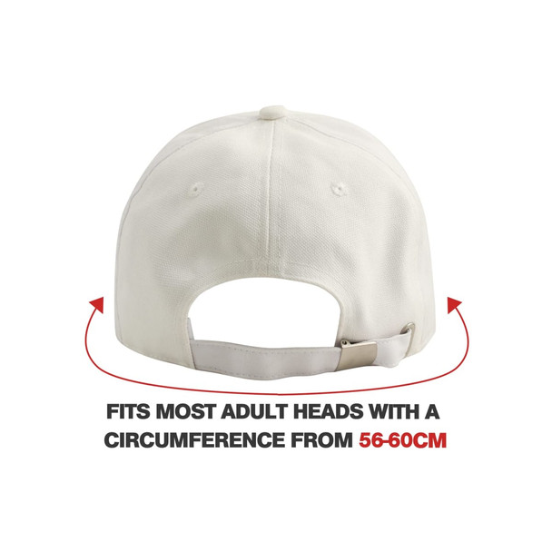 A colour changing baseball cap in cream, featuring an adjustable strap at the back and a logo.