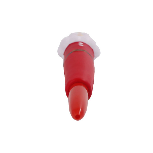 A red pen designed as Santa, topped with a white hat and a red nose. It includes a stress-relief feature.