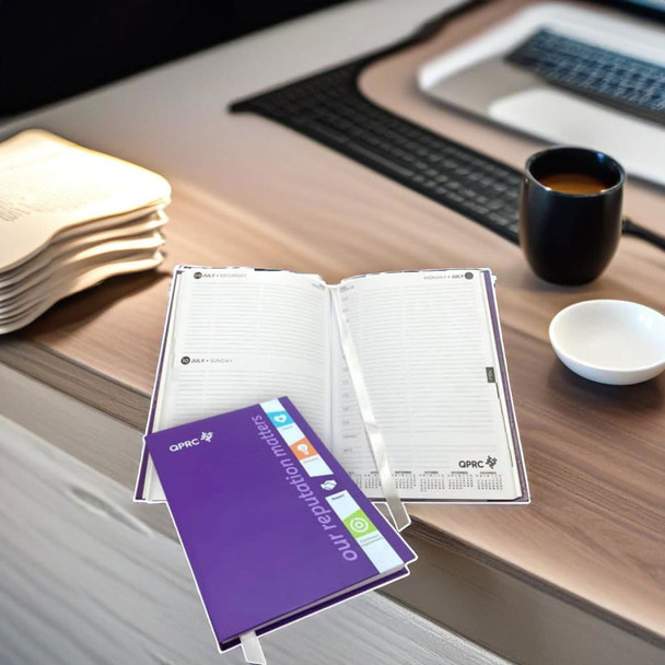 A5 Laminated Paper Diary - Day to Page