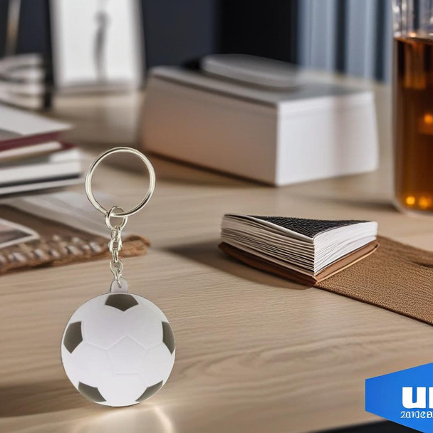 Stress Soccer Ball Key Ring