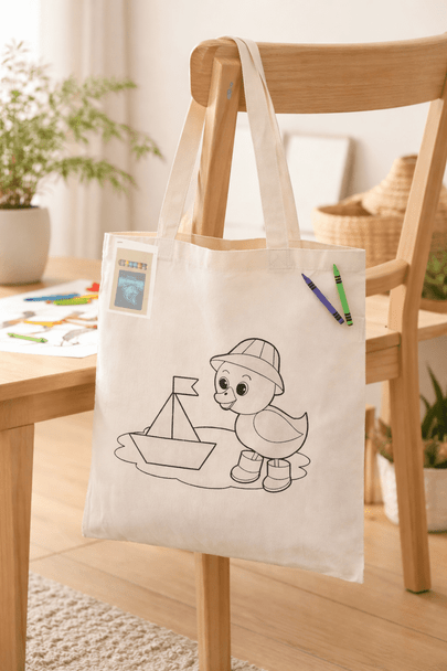 Colouring Calico Bag No Gusset