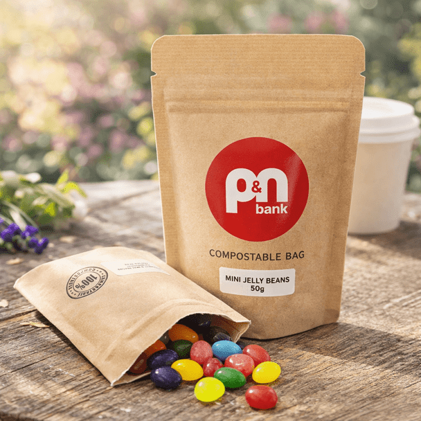 Compostable Bag with Mini Jelly Beans 50g