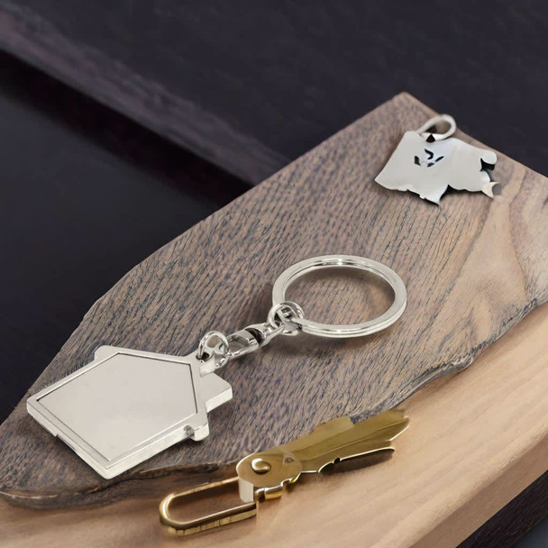 House Metal Key Ring