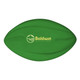 A green 135mm Spyro Football with a logo on its surface.