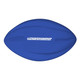 A blue 200mm Spyro football with a smooth surface and a logo featured on it.