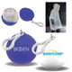 A compact blue case contains a transparent rain poncho, featuring a hook for easy attachment.