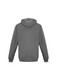 A grey men's crew hoodie with a hood and long sleeves, featuring a plain back design.