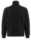 A black 1/2 zip collar fleecy jumper, featuring a simple design and a back view.
