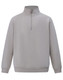 A light grey half-zip collar polar fleece jumper featuring long sleeves and a simple design.
