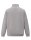 A polar fleece jumper in a light grey shade with a half zip collar and long sleeves. Features a logo on the back.