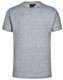 A plain beige unisex cotton T-shirt with short sleeves and a crew neckline, featuring a brand logo.