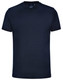 A unisex cotton t-shirt in a dark grey colour, featuring a logo on the front and short sleeves.