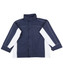 Navy and white men's 3-in-1 jacket featuring a high collar and buttons, with a branded logo.