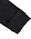 Black poly/cotton terry sweat pants with ribbed cuffs and a logo. Suitable for casual comfort.