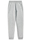 Light grey adults' poly/cotton terry sweat pants with an elasticised waistband and cuffs. Features two side pockets.