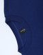 A navy blue crew fleece jumper with a round neckline and a logo tag inside the collar area.