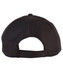 A black athletic mesh cap featuring a rear adjustable strap and a logo on the back.