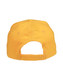A yellow heavy brushed cotton cap featuring a rear-adjustable strap and a logo.