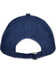 A black heavy brushed cotton cap with a buckle, featuring a classic design and a logo on the back.